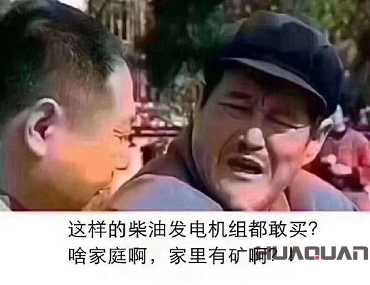 這樣的柴油發(fā)電機(jī)組都敢買(mǎi)？啥家庭啊，家里有礦??？!